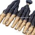 Malaysian Ombre Hair Weaves,Two-tone Color #1b to #27,Three-roller Candy Curl Funmi Hair Series